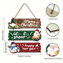 Santa Claus Wooden Ornaments Snowman And Reindeer Decorations