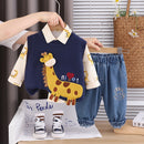 Boys Autumn Clothing Suit Baby Giraffe
