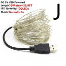 Fairy Lights Copper Wire LED String Lights Christmas Wreath