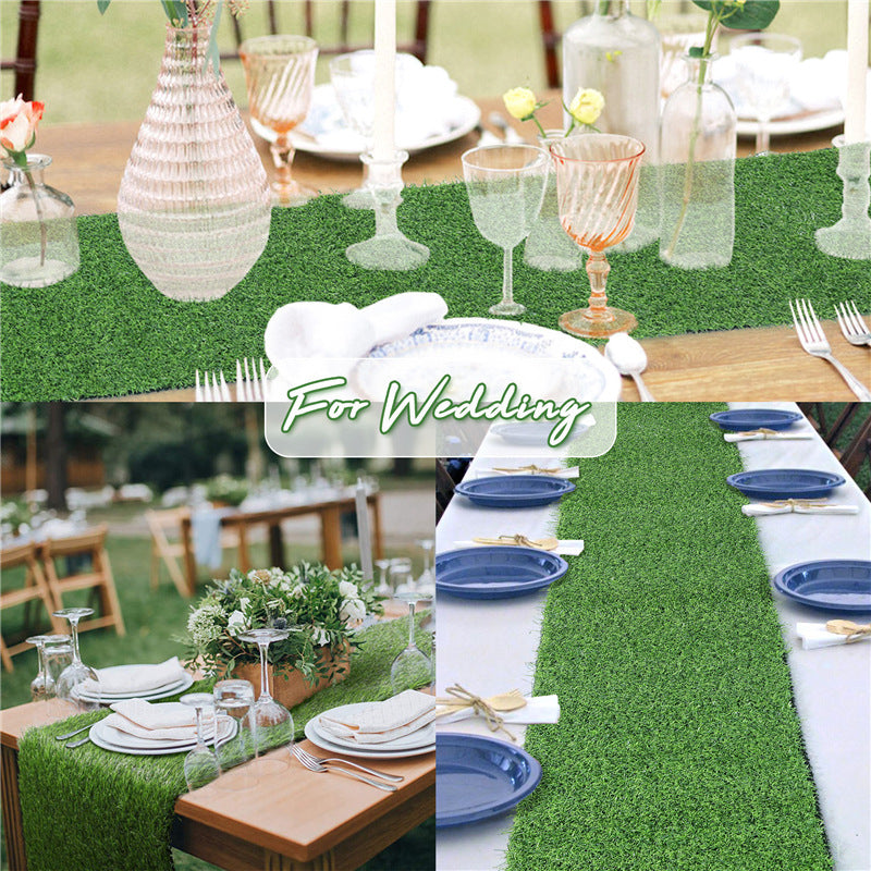 Table Runner Outdoor Party Table Towel Green