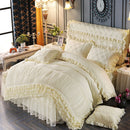 Four-piece Set Of Warm Quilted Padded Bed Skirts And Bedspreads