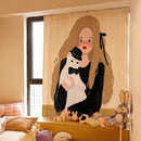 Dormitory Simple Paste Shading Cloth Korean Ins Style Velcro Curtain