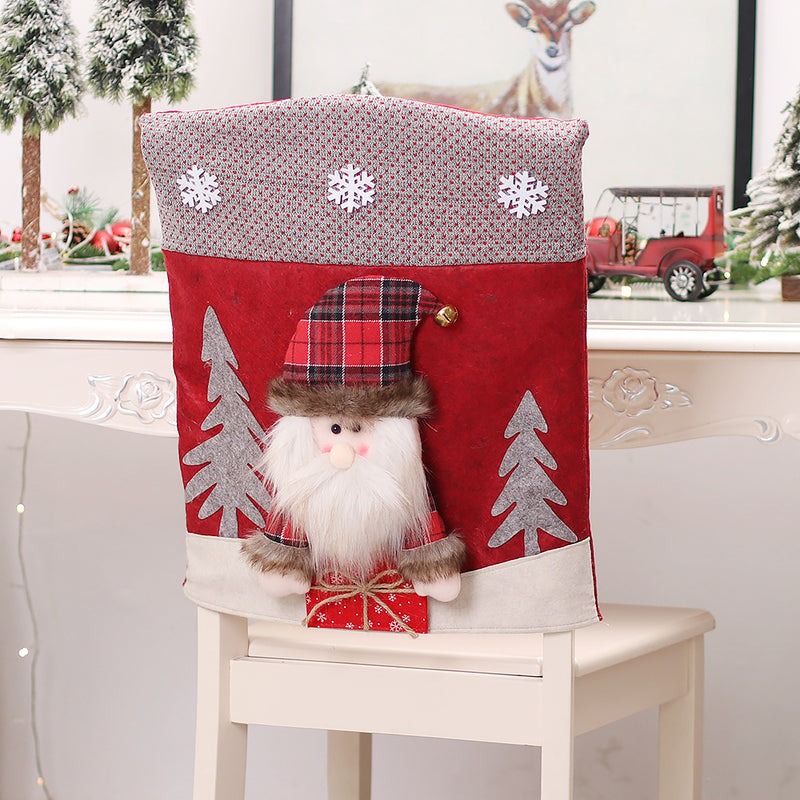 Decoration Three-dimensional Cartoon Chair Cover Santa Snowman
