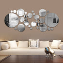 Big And Small Circles Mirror Sticker 3D Stereo Acrylic Wall Decoration