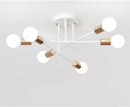 6-Head Industrial Ceiling Lights | Iron Art Lighting for Home