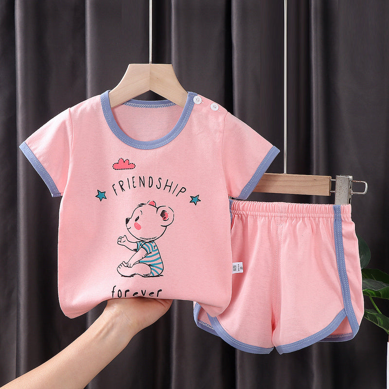 Children's Short-sleeved Suit Korean Clothing