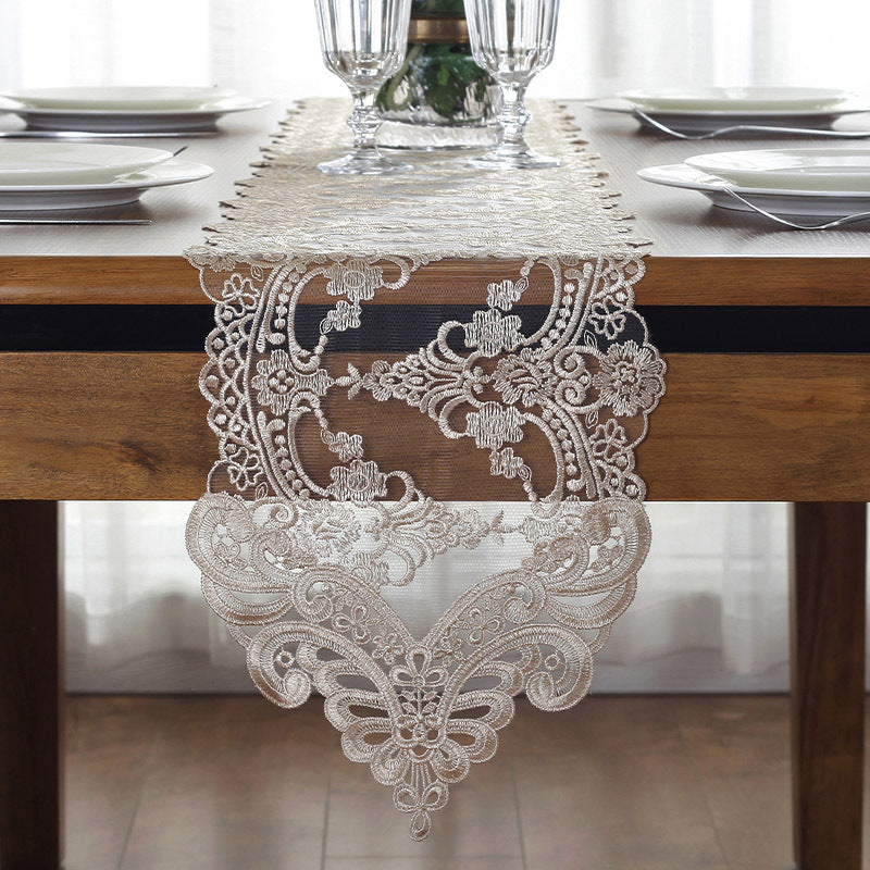 European Fashion Lace Fabric Table Runner