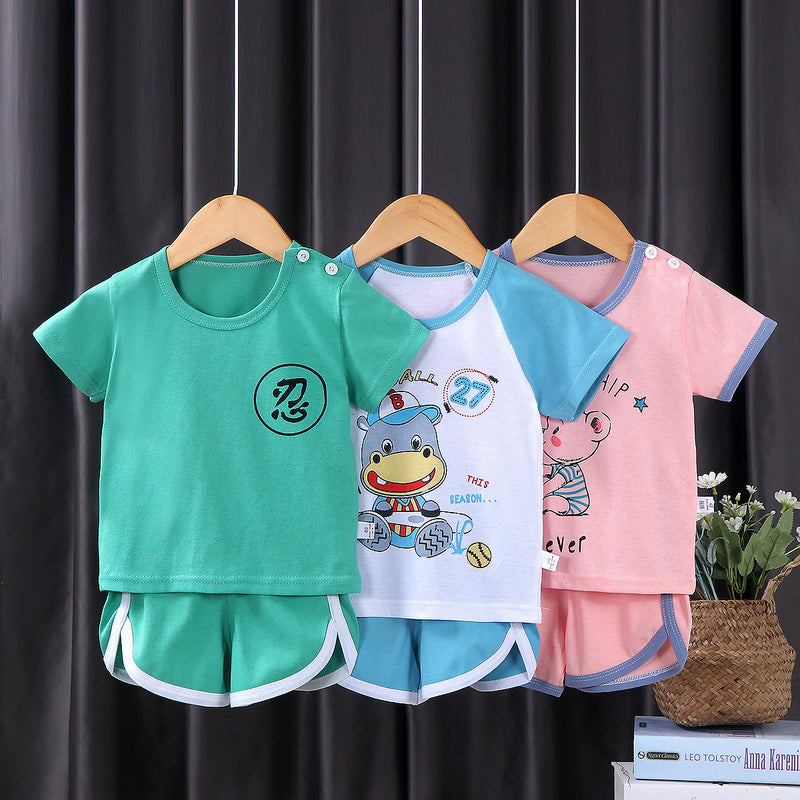 Children's Short-sleeved Suit Korean Clothing
