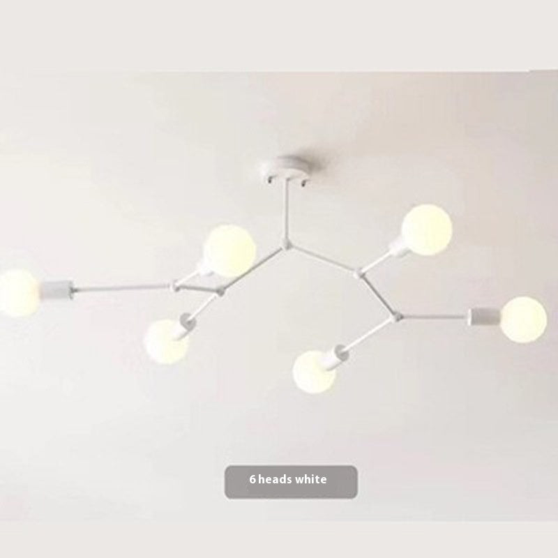 Simple Iron Chandelier | Bedroom & Living Room Ceiling Lamp