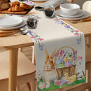 Holiday Dress-up Table Runner Easter Rabbit Egg Tablecloth