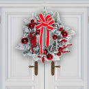 New Flocking Wreath Outdoor Decoration Door Hanging Christmas Wreath Rattan