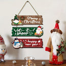 Santa Claus Wooden Ornaments Snowman And Reindeer Decorations