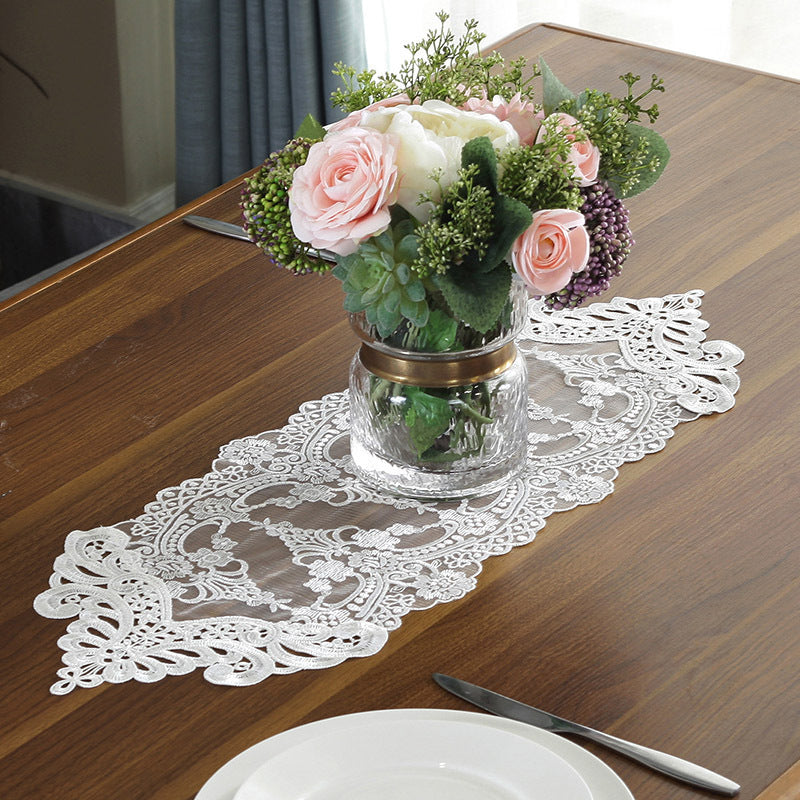 European Fashion Lace Fabric Table Runner