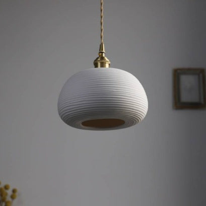 Japanese Nordic Brass Ceramic Pendant Light | Modern Home Lighting