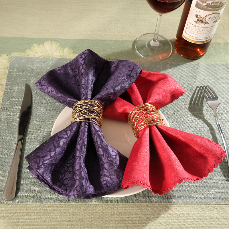 Metal Napkin Napkin Woven Ornament Ring Buckle Table Buckle