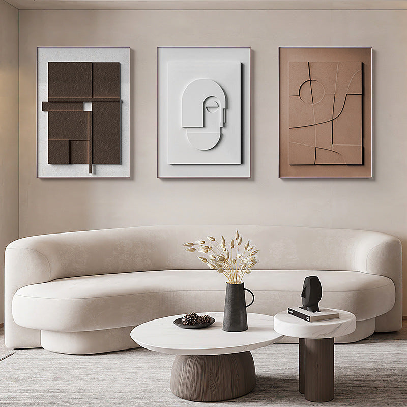 Three-Dimensional Abstract Morandi Geometric Wall Art