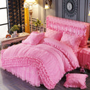 Four-piece Set Of Warm Quilted Padded Bed Skirts And Bedspreads
