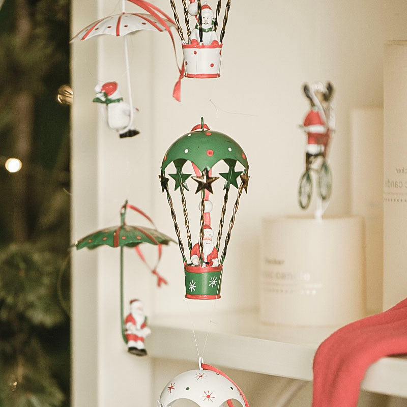 Iron Santa Claus Snowman Reindeer Christmas Tree Ornaments