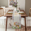 Holiday Dress-up Table Runner Easter Rabbit Egg Tablecloth