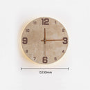 Round Clock Yellow Cave Stone Wall Lamp