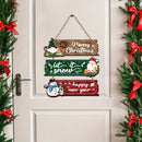 Santa Claus Wooden Ornaments Snowman And Reindeer Decorations