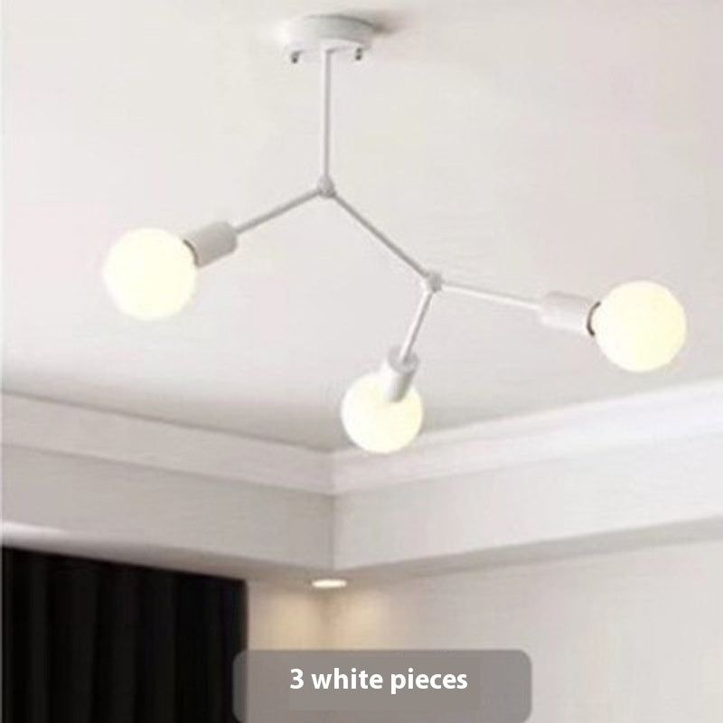 Simple Iron Chandelier | Bedroom & Living Room Ceiling Lamp