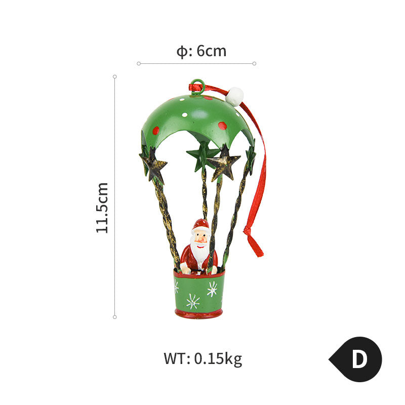 Iron Santa Claus Snowman Reindeer Christmas Tree Ornaments